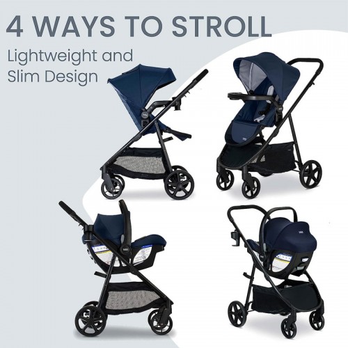 Britax Willow Brook Travel System - Infant Car Seat and Stroller Combo with  Aspen Base | ClickTight