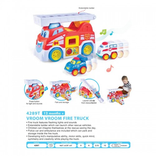 Hap-P-Kid Little Learner Vroom Vroom Fire Truck