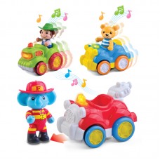 Hap-P-Kid Little Learner Musical Animal Vehicle (Fire Engine/ Roadster/ Farm Tractor)