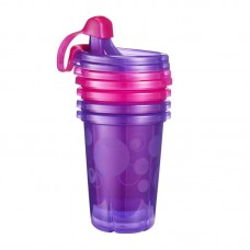 THE FIRST YEARS Take & Toss Spill-Proof Cups 10oz - Pink/ Purple (4pk)